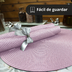 6 Jogo Americano Redondo Mesa Posta Sousplat Luxo Pvc Mro2