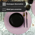 6 Jogo Americano Redondo Mesa Posta Sousplat Luxo Pvc Mro2