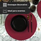 6 Jogo Americano Redondo Mesa Posta Sousplat Luxo Pvc Mvm