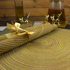 6 Jogo Americano Redondo Mesa Posta Sousplat Luxo Pvc Pmam