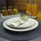 6 Jogo Americano Redondo Mesa Posta Sousplat Luxo Pvc Pmaz