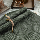 6 Jogo Americano Redondo Mesa Posta Sousplat Luxo Pvc Pmfd