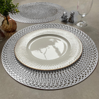 6 Jogo Americano Redondo Sousplat Luxo Alto Padrão Real Vr -