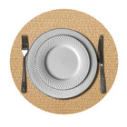 6 Jogo Americano Redondo Sousplat Mesa Posta Luxo Plh Ljc