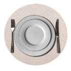 6 Jogo Americano Redondo Sousplat Mesa Posta Luxo Plh Nud