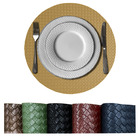 6 Jogo Americano Redondo Sousplat Mesa Posta Luxo Trm Bg