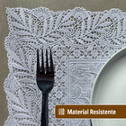 6 Jogo Americano Rendado Branco Plástico 6 Lugares 30x46