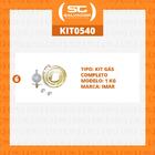 6 Kit Gás Bp 1kg Completo (válvula, Mangueira 1,25m E 2 Abraç