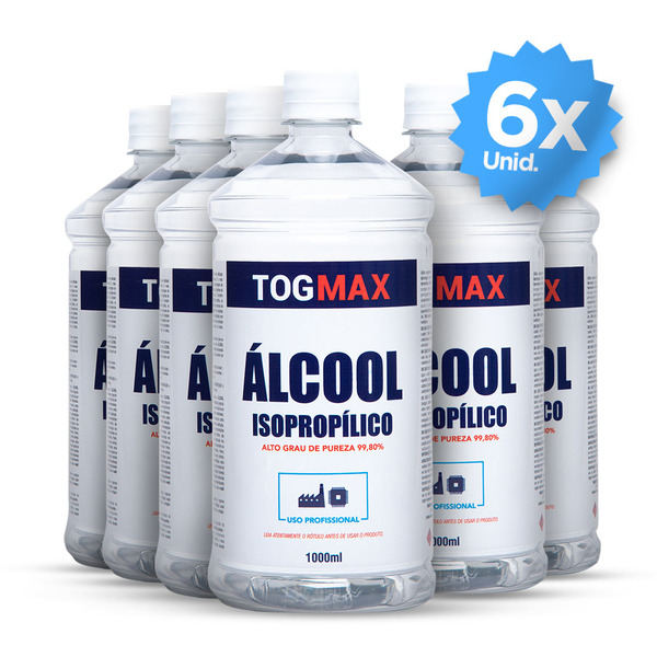 6 Litros Álcool Isopropilico 99,8% Limpeza Placa Eletronicos