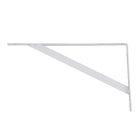 Kit com 6 Mão Francesa Leve Brasforma 15,2x26,9cm Branca Aço Carbono