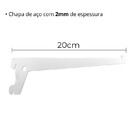 6 Pçs Suporte Simples 20cm Branco Para Cremalheira