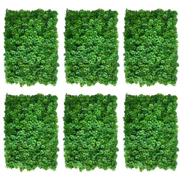 6 Placas De Folhagens Trevo Artificiais Para Decoração De Jar