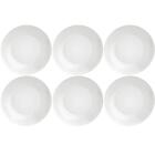 6 Pratos Fundos De Risoto Porcelana Branca 21cm Tramontina Le