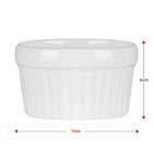 6 Ramekin De Porcelana Classic Branco 6cm X 4cm Lyor