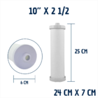 6 Refil Rosca P/ Filtro Branco Acqualimp Fpe-02r Caixa Dágua