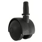 6 Rodízios De Pressão Plástico Preto Com Pino Para Cama Box S