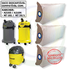 6 Sacos Refil Coletor De Papel Descartável Para Aspirador Kar