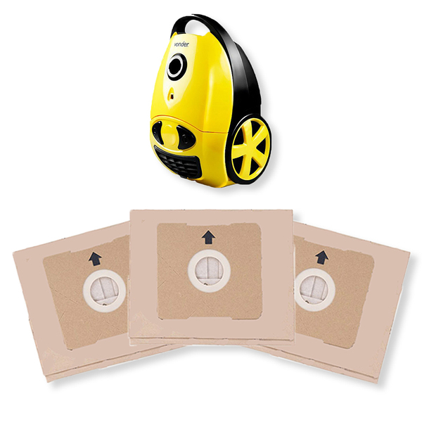 6 Sacos Refil Coletor de Papel Descartável para Aspirador Von