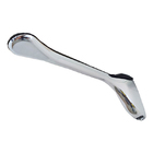 6 Suporte Pelicano Cromado Prateleira Vidro Madeira