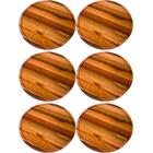6 Tábuas De Madeira Frios Formas De Pizza 38cm Redondas Resta