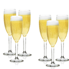 6 Taças Champagne Transparente Acrílico Transparente