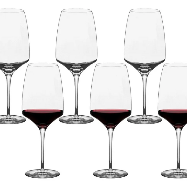 6 Taças De Cristal Para Vinho Água Eleganza Fracalanza 630ml