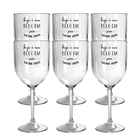 6 Taças Vinho Acrílico Personalizadas Enfermagem