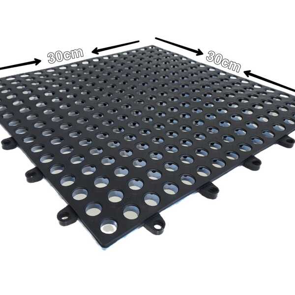 6 Tapete Box Banheiro Vestiário Sauna Canil Chuveiro Preto