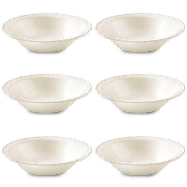 6 Tigelas Bowl Cozinha Prato Fundo Cerâmica 300ml Branca