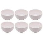 6 Tigelas De Porcelana Brancas Lyor 400ml Bowls Açaí Sobremes
