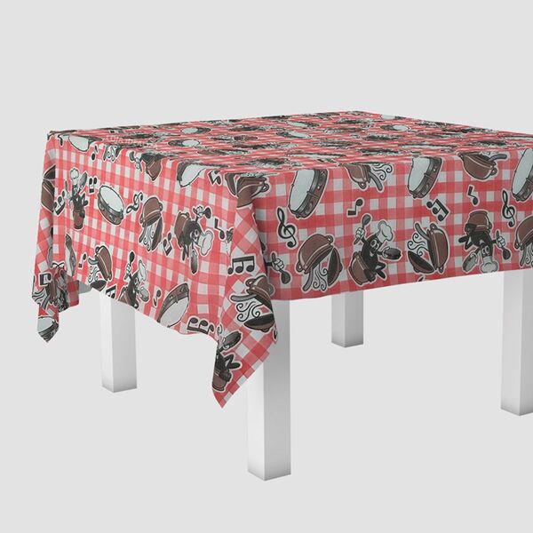 6 Toalha Mesa Festa Tnt Boteco Xadrez Feijoada 70x70