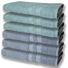 6 Toalhas Grande Super Felpudas E Grossa Algodão 80x150 Azul+