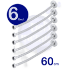 6 Unidades Engate Mangueira Flexível 60cm Completa