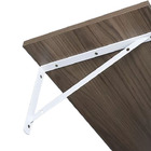 6 X Mão Francesa Branca 25cm Com Kit De Parafuso E Bucha