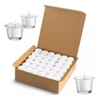 6 X Velas Votivas Rechauds Em Copo Porta Velas Vidro - 7hrs