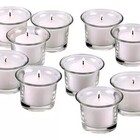 6 X Velas Votivas Rechauds Em Copo Porta Velas Vidro - 7hrs