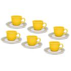 6 Xícaras Com Pires Para Café Floreal Bilro 020083 Oxford