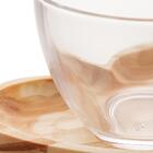 6 Xícaras Woodart Coração De Chá Pinus Natural 190ml