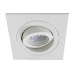 6x Spot Orientável Quadrado + Led Mr11 4w Branco Quente St1831