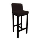 7 Banquetas Bia Suede Marrom E Base Preta -bela Casa Shop