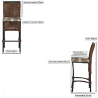 7 Banquetas Em Alumínio Roma Preta Corda Náutica Tecido 6