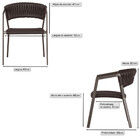 7 Cadeiras Atenas Tricô Náutico E Alumínio Com Proteção Uv Pa