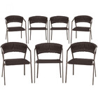 7 Cadeiras Atenas Tricô Náutico E Alumínio Com Proteção Uv Pa