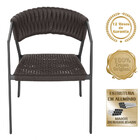 7 Cadeiras Atenas Tricô Náutico E Alumínio Com Proteção Uv Pa