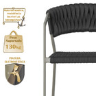 7 Cadeiras Atenas Tricô Náutico E Alumínio Com Proteção Uv Pa