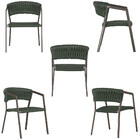 7 Cadeiras Atenas Tricô Náutico E Alumínio Com Proteção Uv Pa