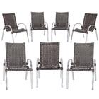 7 Cadeiras De Area Em Aluminio E Fibra Sintetica Colombia Ide