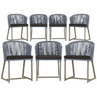 7 Cadeiras De Jantar Área Noronha Em Alumínio Com Pintura Fen