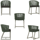 7 Cadeiras De Jantar Área Noronha Em Alumínio Com Pintura Fen