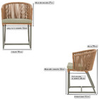 7 Cadeiras De Jantar Área Noronha Em Alumínio Com Pintura Fen